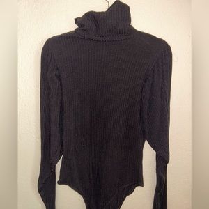 Black Turtle Neck Body Suit